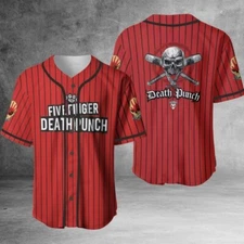 Hot "Five-Finger-Death-Punch" Rock Band Baseball Jersey 462 Size S To 5XL
