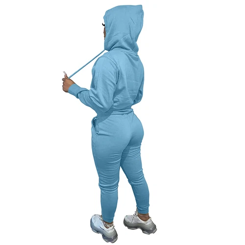 Ladies Jogger Set Long Sleeve Two Piece Outfit Women Loose Fit Jogging - Picture 69 of 141