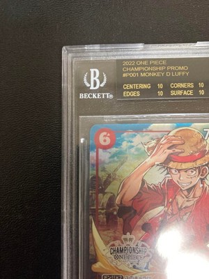 BGS 10 Black Label ONE PIECE Card Luffy P-001 Championship 2022