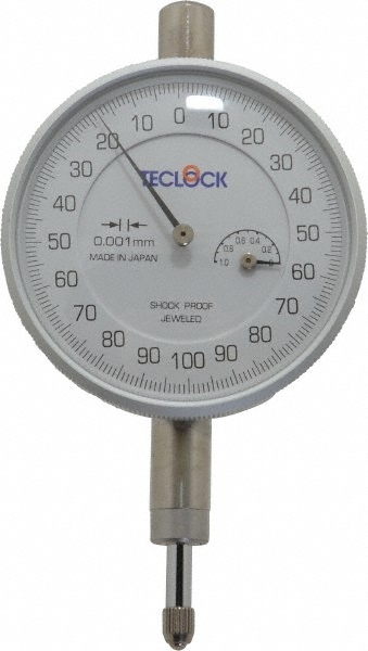テクロックTECLOCK 精密機器 GRAD,0.01mm RANGE,5mm Teclock 1mm Range, 0-100-0 Dial Reading, 0.001mm Grad Dial Drop