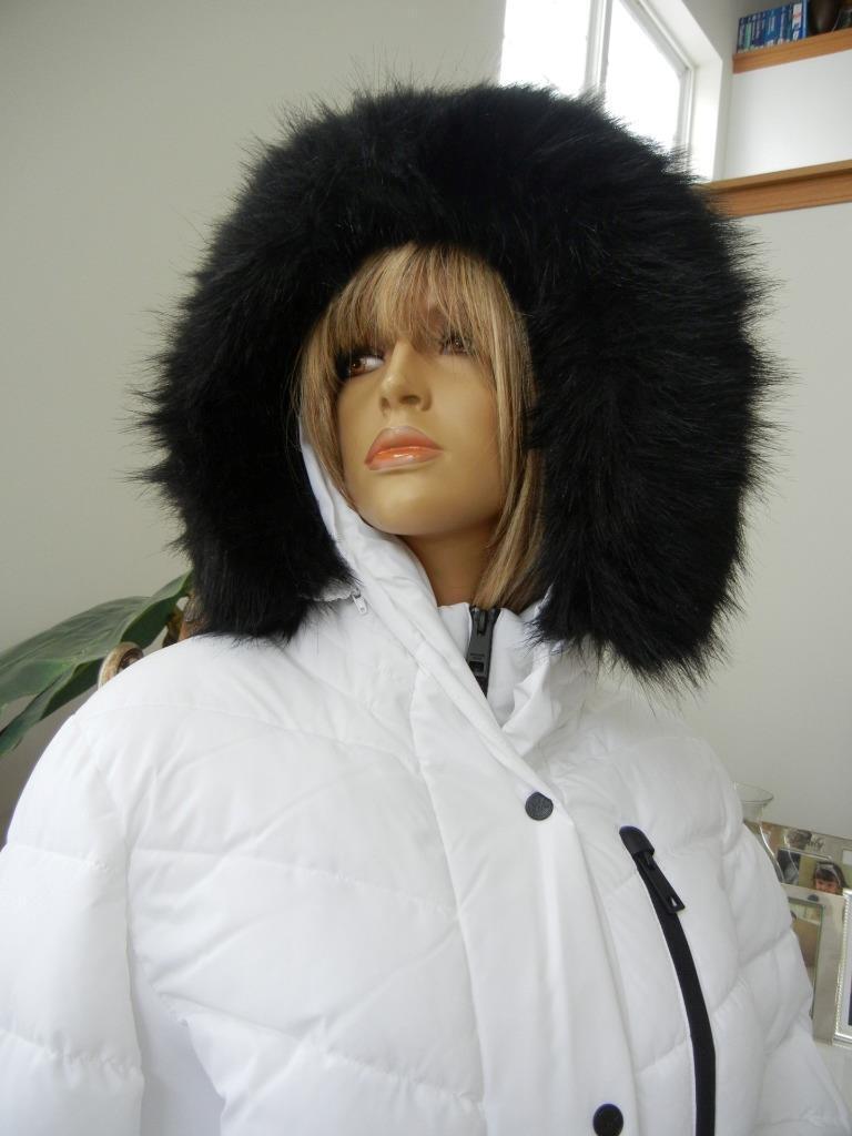 MICHAEL KORS WINTER WHITE QUILTED PUFFER BELTED FAUX FUR MICHAEL KORS WINTER WHITE QUILTED PUFFER BELTED FAUX FUR