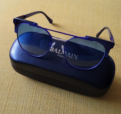 NEW Balmain Blue Gradient 53mm Metal Sunglasses with Case BL2533B C04 53-18-145 - Picture 9 of 10