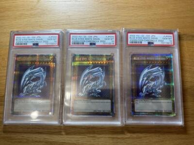 3 PSA 10 Yu-Gi-Oh! Blue Eyes White Dragon Animation Chronicle AC02