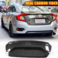 Fit for Honda Civic 10th Gen 2016-2020 REAL CARBON Rear Trunk Lid Cover Trims 