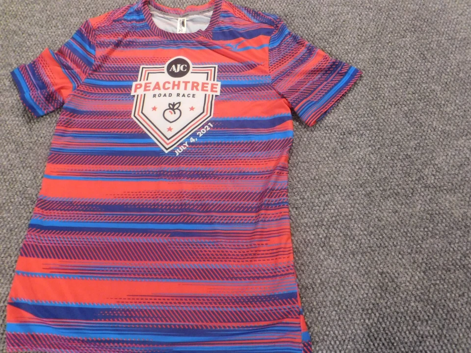 Мужская рубашка Mizuno маленькая фиолетовая в полоску персиковое дерево - Изображение 2 из 4