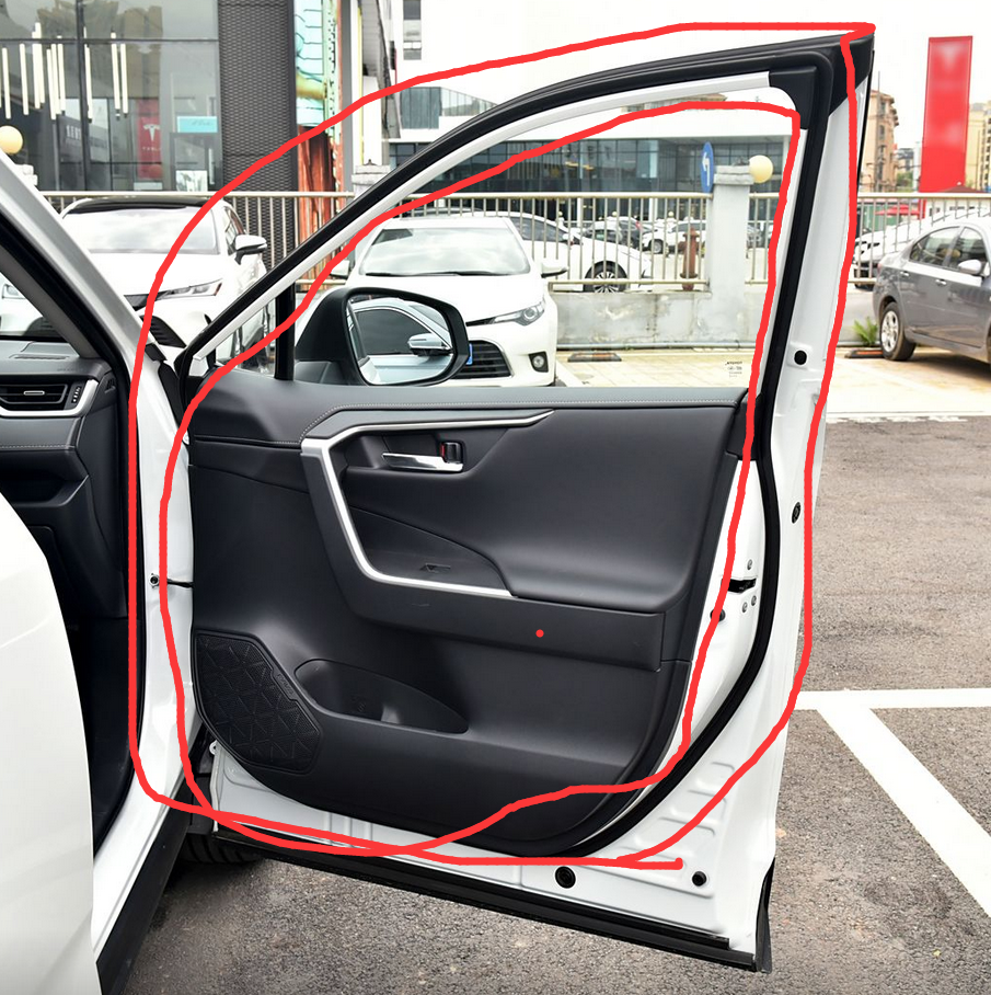 Genuine 2019–2024 Toyota RAV4 Front Right Door Weatherstrip Seal