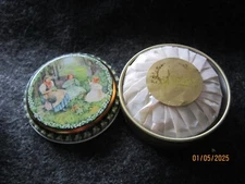 WOODS OF WINDSOR Bar Soap Country Scene tin 3" Container  Lilies of Valley