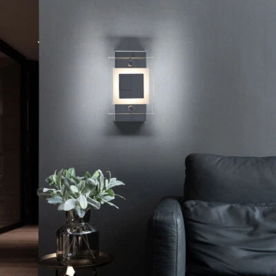 Applique Murale Luminaire Salle De Bain Lampe IP44 Métal Chrome Verre 1x LED - Photo 1/4
