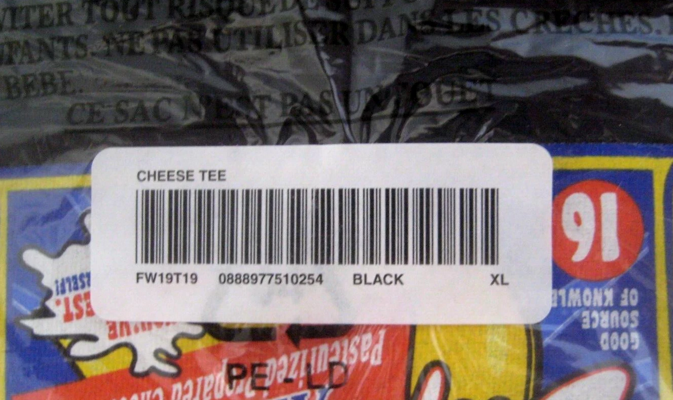 Tee shirt Supreme Cheese taille XL NOIR neuf dans son sac fw19