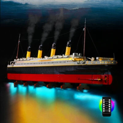 Kit de luces LED LocoLee para Lego 10294 Creator Expert Titanic Ship control remoto