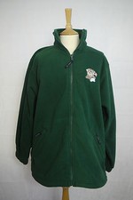 Fleece Jacket With Labrador Retriever Dog Logo - Green