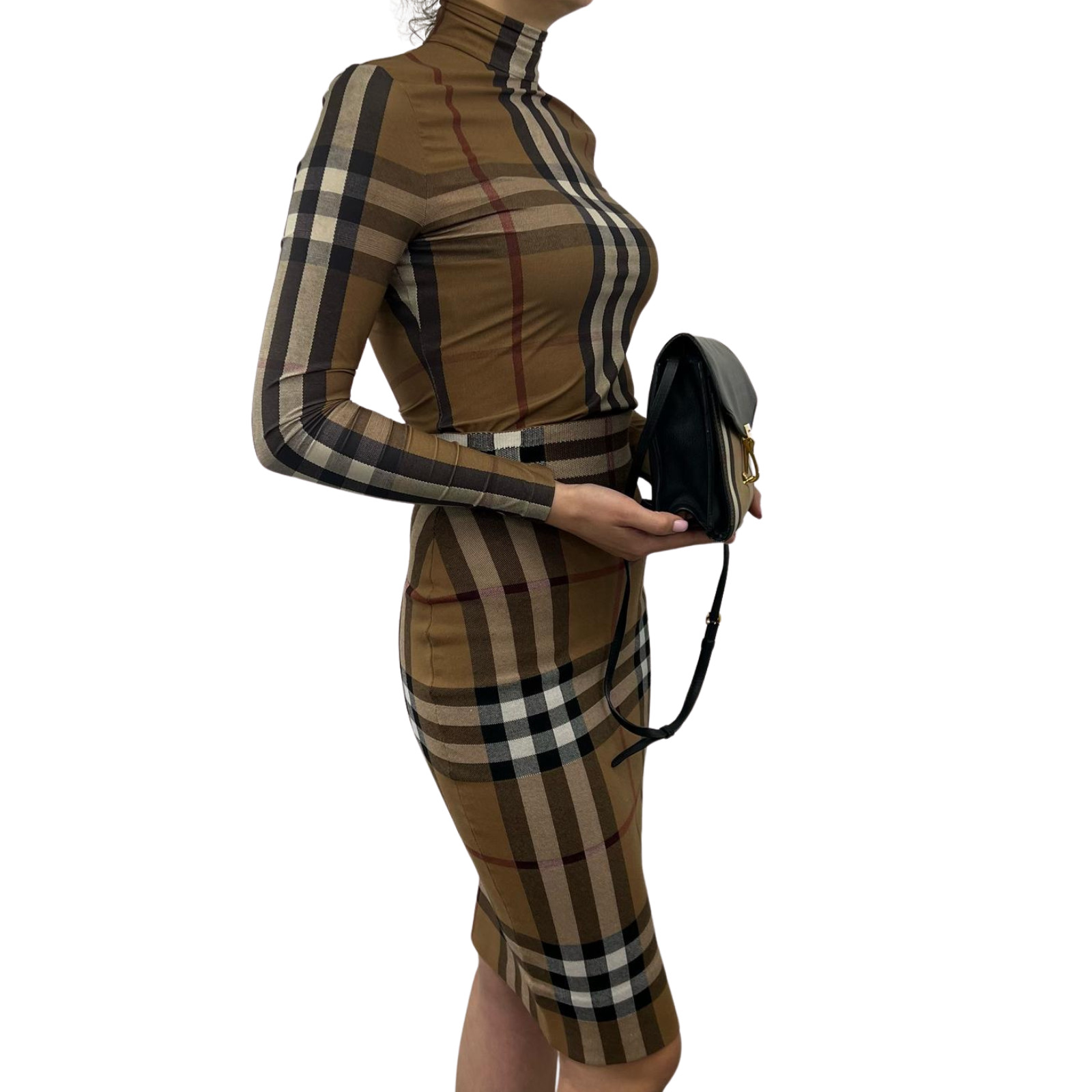 Burberry Black/Beige House Check Fabric And Leather Macken Crossbody image 6