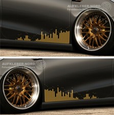 2x Musik Design Seitenaufkleber 90cm B74 Autoaufkleber Streifen Tuning Folie dub