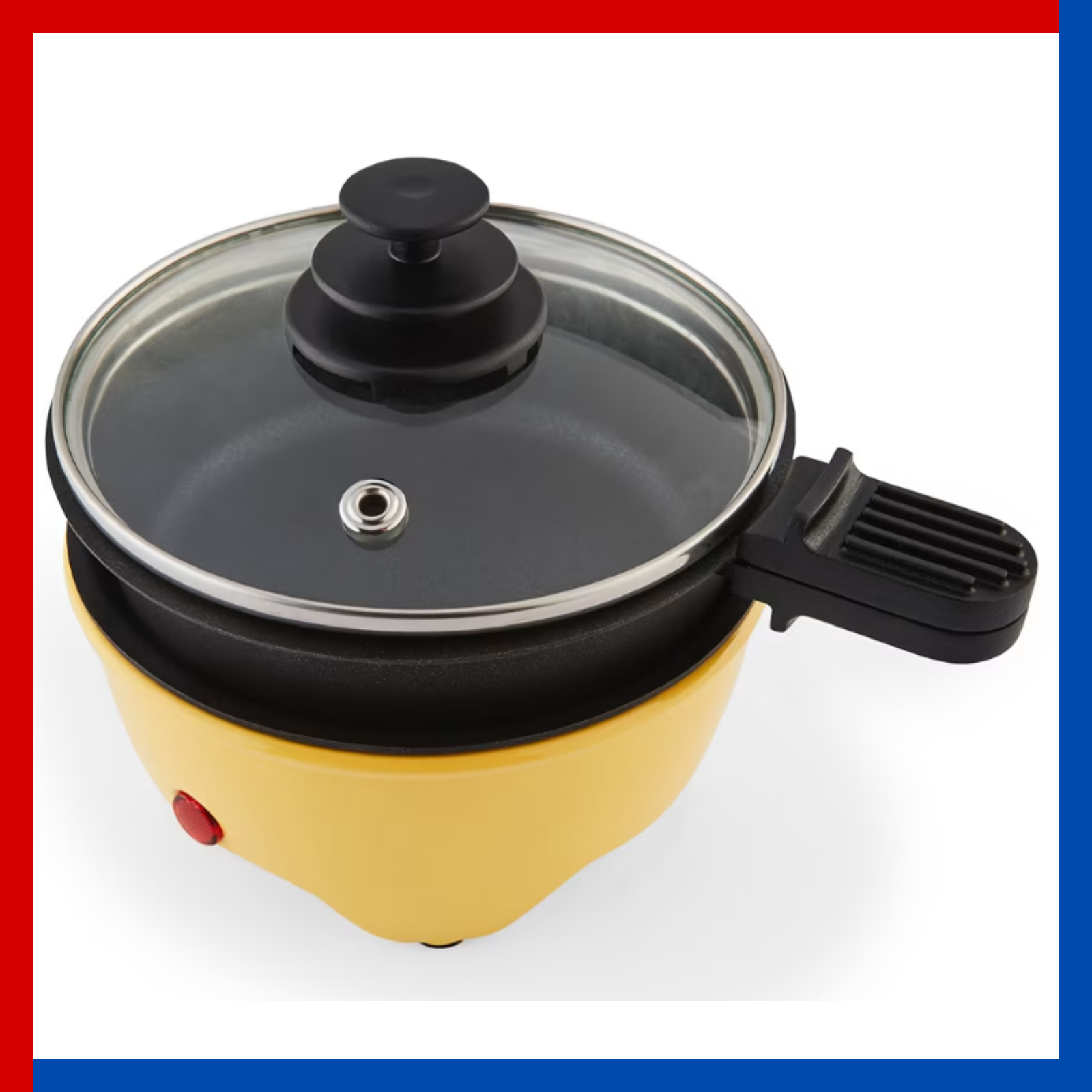 Mini Electric Skillet Noodle Maker Cooking Small Frypan Lid Pot Fry Pan