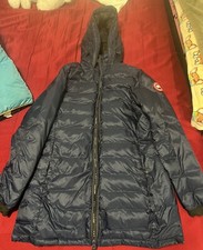Sold Out -canada Goose Camp Hooded Jacket Size Medium Navy Blue & Black Worn 3x
