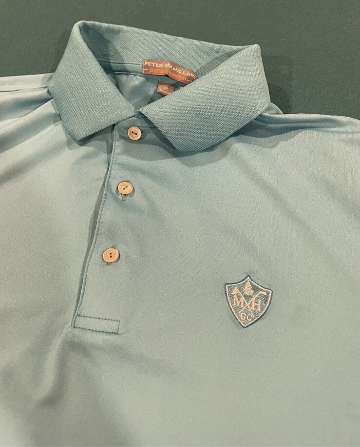 Peter Millar Medium Blue Performance Solid Polo S… - image 1