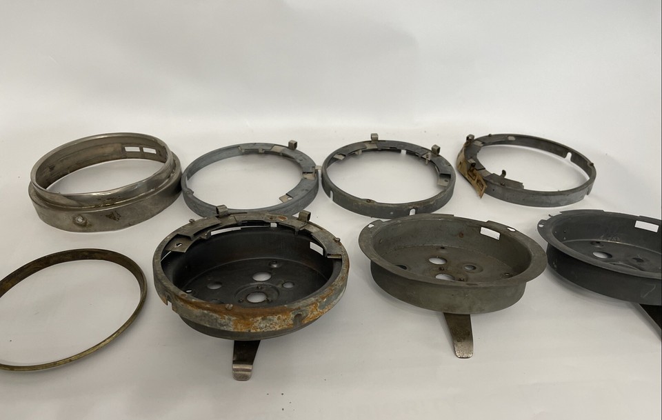 Lot of Antique Westclox Big Ben Peg Leg Alarm Clock Repair Parts Cases