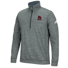 Chaqueta NCAA Miami Hurricanes Para Hombre Pantalla Primaria Climawarm Team 1/4 Cremallera, Ceniza...