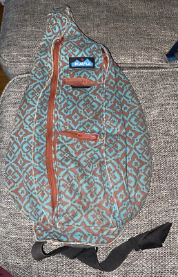KAVU New NWT Sling Pack Backpack Turquoise Blue.  Rope Handles.  Mini Rope Bag. Mini Rope Bag — Walkabout Outfitter main image 2