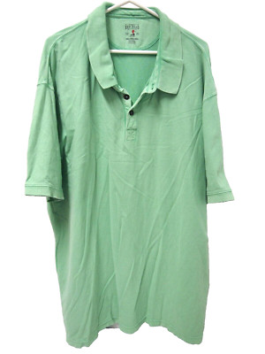 RedHead Mens Golf Polo Shirt 3XL Solid Green Knit Short Sleeve Cotton