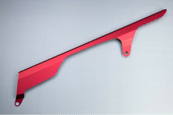 Cache chaîne rouge Yamaha R6 RJ27 anti-projection de graisse en alu CNC