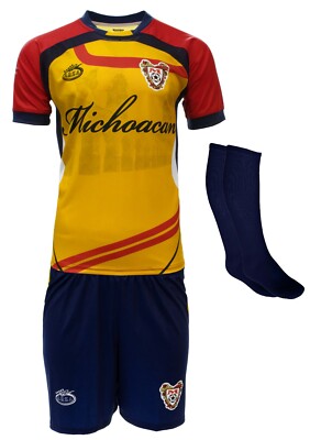 Michoacan Mexico Uniform Color Yellow/Red Jersey,short,socks and