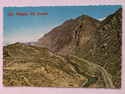 Postcard Vintage The Mighty Rio Grande Bet Espanola and Taos New Mexico Unposted