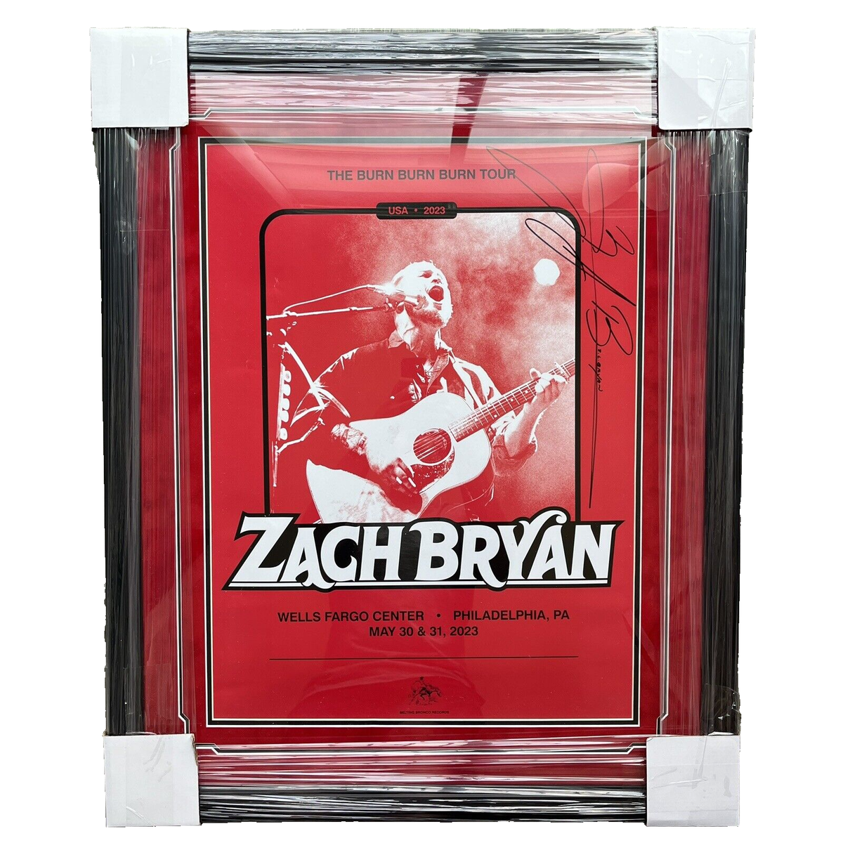 Zach Bryan Signed Autographed Framed Tour Poster RARE | eBay