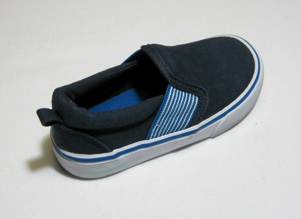 Toddler Boys Canvas Slip-On Sneakers Blue, NWT, Genuine Kids from OshKosh - Image 4 of 4