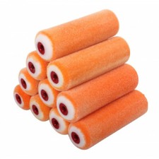Prodec Advance 4" Flock Foam Mini Paint Roller Sleeves x 10, Gloss Paint Covers