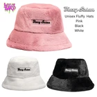 Blazy Susan Fluffy Bucket Hat Pink Black or White Faux Fur Official Gear Tracked