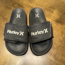 Pre-owned Black Hurley slides Preschool PS Little kids size 13c