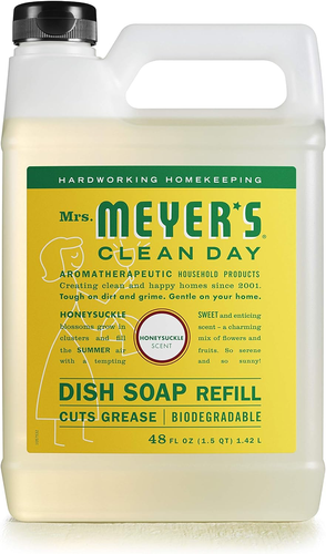 Mrs. Meyer'S Liquid Dish Soap Refill, Biodegradable Formula, Honeysuckle, 48 Fl.