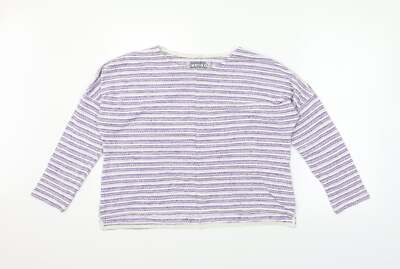 Marks and Spencer Damen Lila Rollkragen Baumwollmischung Pullover Größe 12