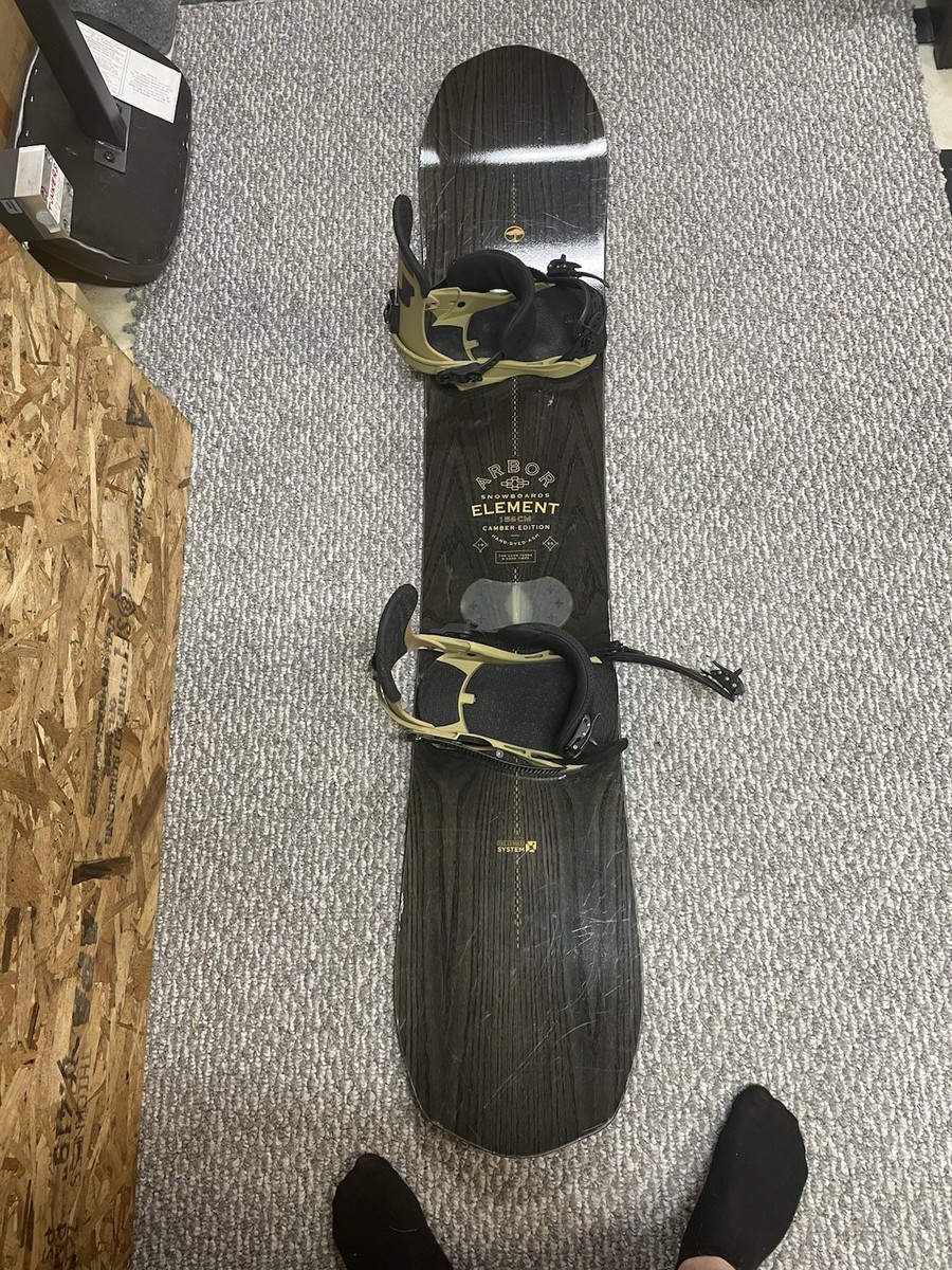 arbor element snowboard Camber 156 With Union Bindings | eBay