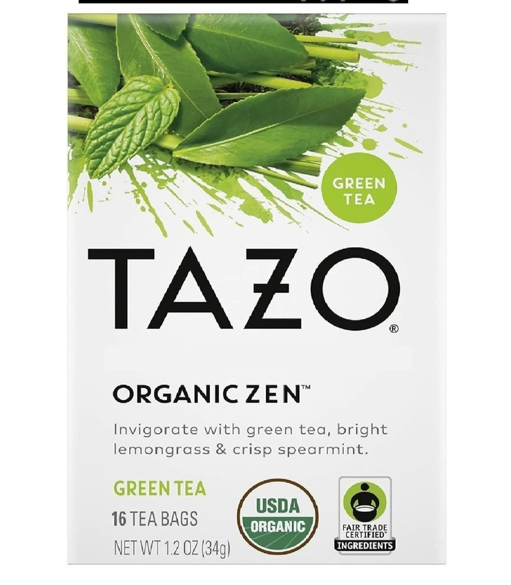 TAZO Organic Zen Green Tea Bags 16 Count New