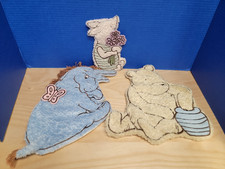 Classic Pooh By Disney Plush Winnie The Pooh Piglet Eeyore Wall Hangings Set