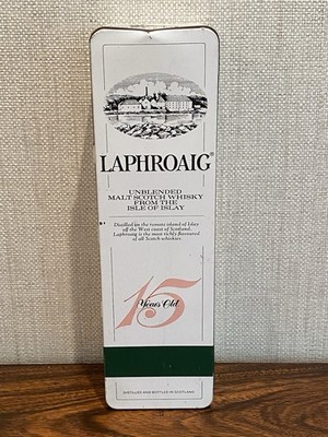 RARE Very Collectible LAPHROAIG 15 Year Single Malt Scotch EMPTY Tin