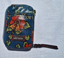 Sakroots Wristlet Wallet Zip-around Floral Design IPhone Holder 6"