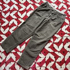 Vintage 1950s 60s Corduroy Tapered Leg Pants Gray As Is Worn Flaws Distressed