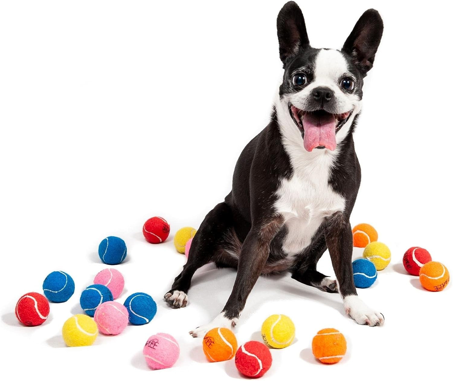 Midlee 1.5" Mini Dog Tennis Balls Bulk Set of 25 Assorted Co