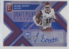 2018 Panini Elite Draft Picks Status Blue Die-Cut 14/25 Jaleel Scott Auto 3wl