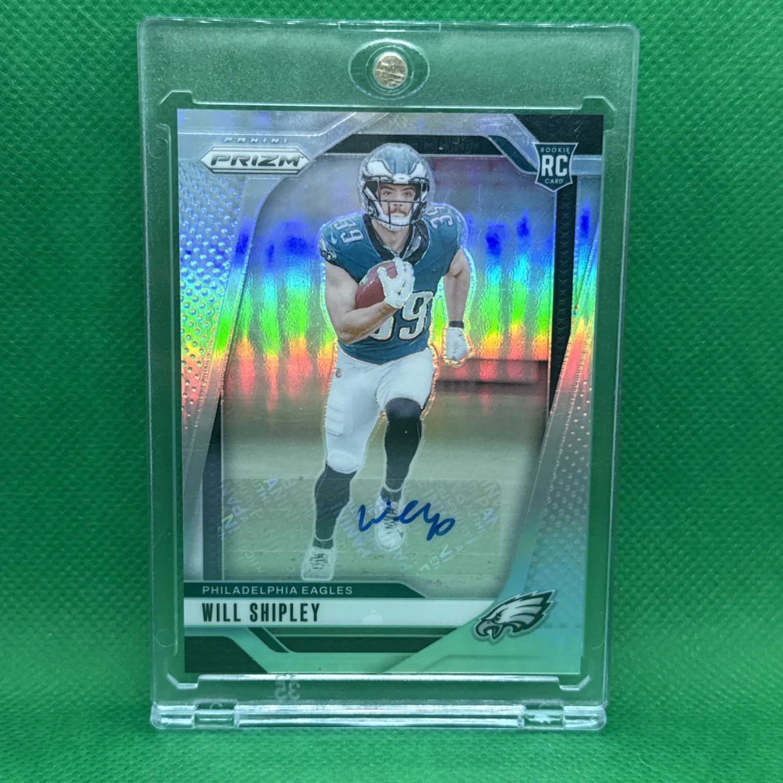 2024 Panini Prizm #397 Will Shipley RC Rookie Autograph Auto Silver