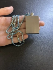 Campfire Flint Lighter On Rhinestone Necklace