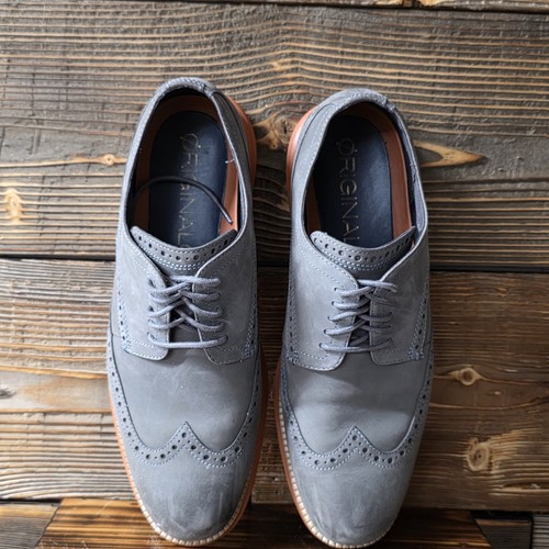 Cole Haan Original Grand Wingtip Oxford Mens Shoes Magnet Grey C30344 Size 10M - Picture 3 of 22