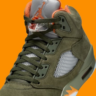 Size 8.5 - Air Jordan 5 Retro 2024 Olive for sale online | eBay