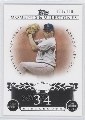 2008 Topps Moments & Milestones /150 Daisuke Matsuzaka (2007 Rookie 201 Ks) 0m0