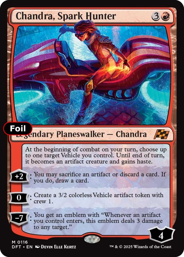 Foil Chandra, Spark Hunter - 116 - NM - Aetherdrift