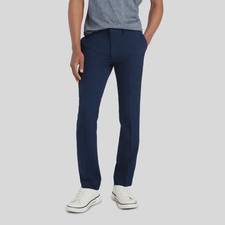 Kenneth Cole Reaction Men's Blue Skinny-Fit Performance Dress Pants Size 34W 32L