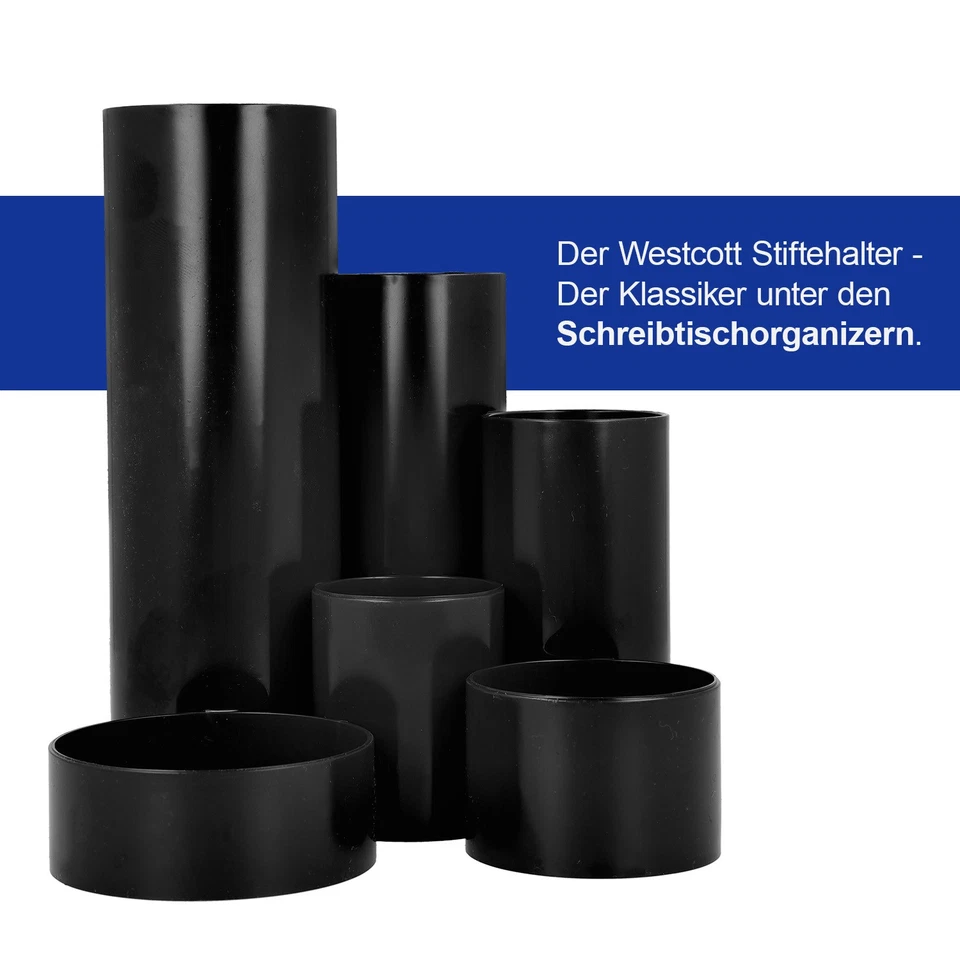 Stiftehalter Schwarz Moderner Schreibtisch Utensilien Organizer Büro Schule Uni - Bild 2 von 4
